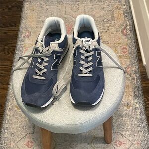 New Balance Men's Navy & Gray Suede Mesh Sneakers